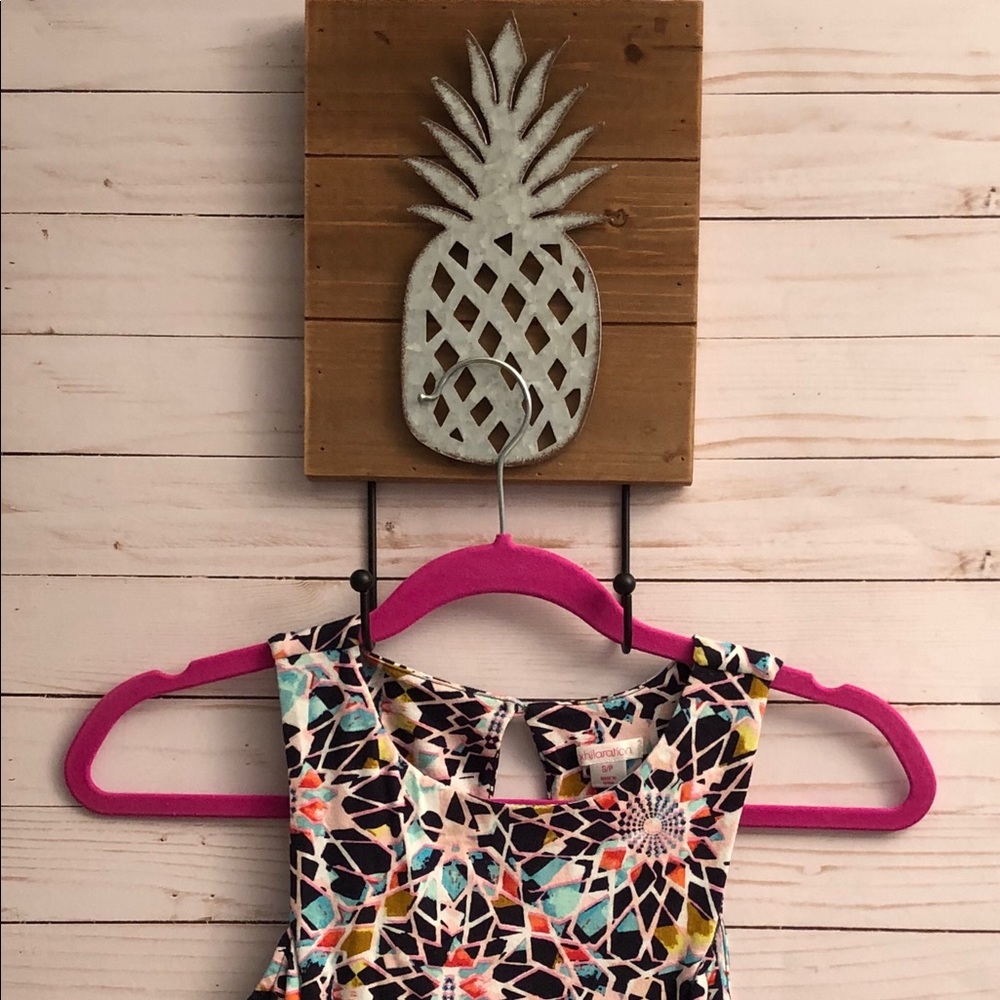 Geometric Design Sleeveless Summer Dress